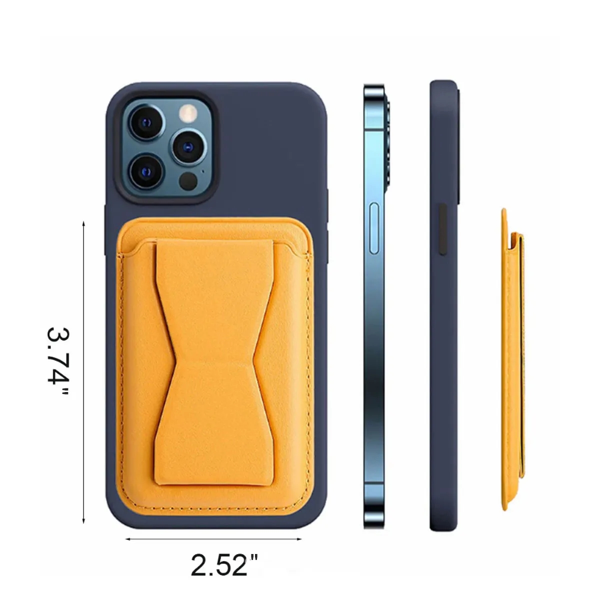 Magnetic Removable Leather Card Wallet With Phone Kickstand 3