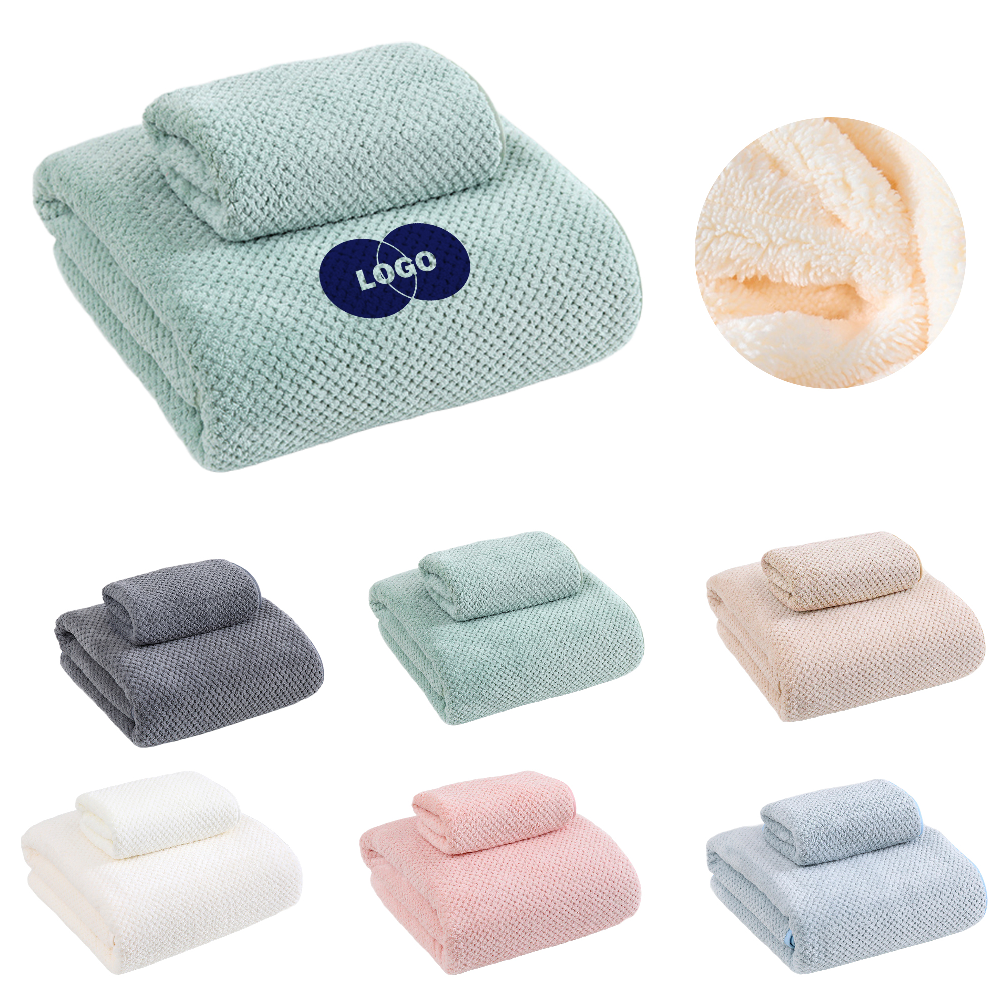 Stylish 14x30In Coral Fleece Quick Drying Towel 6