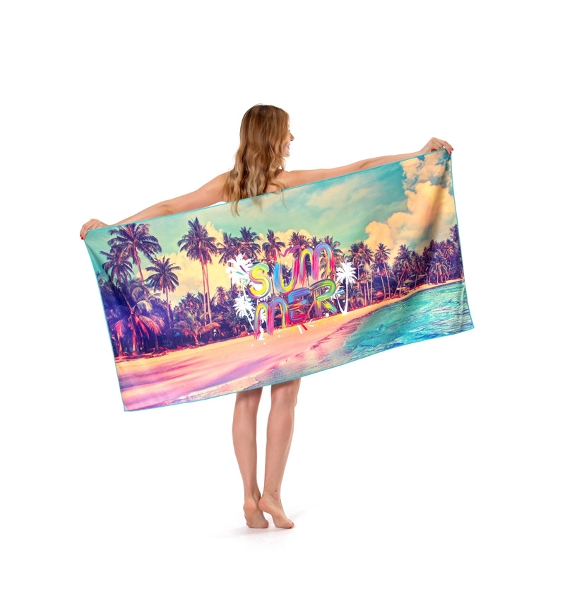 Sublimated Quick Dry Sand Free Beach Towel - 31.5'' x 63'' 4