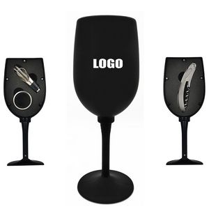 3 In 1 Wine Opener With Corkscrew Blade And Glasses Shaped Case 16