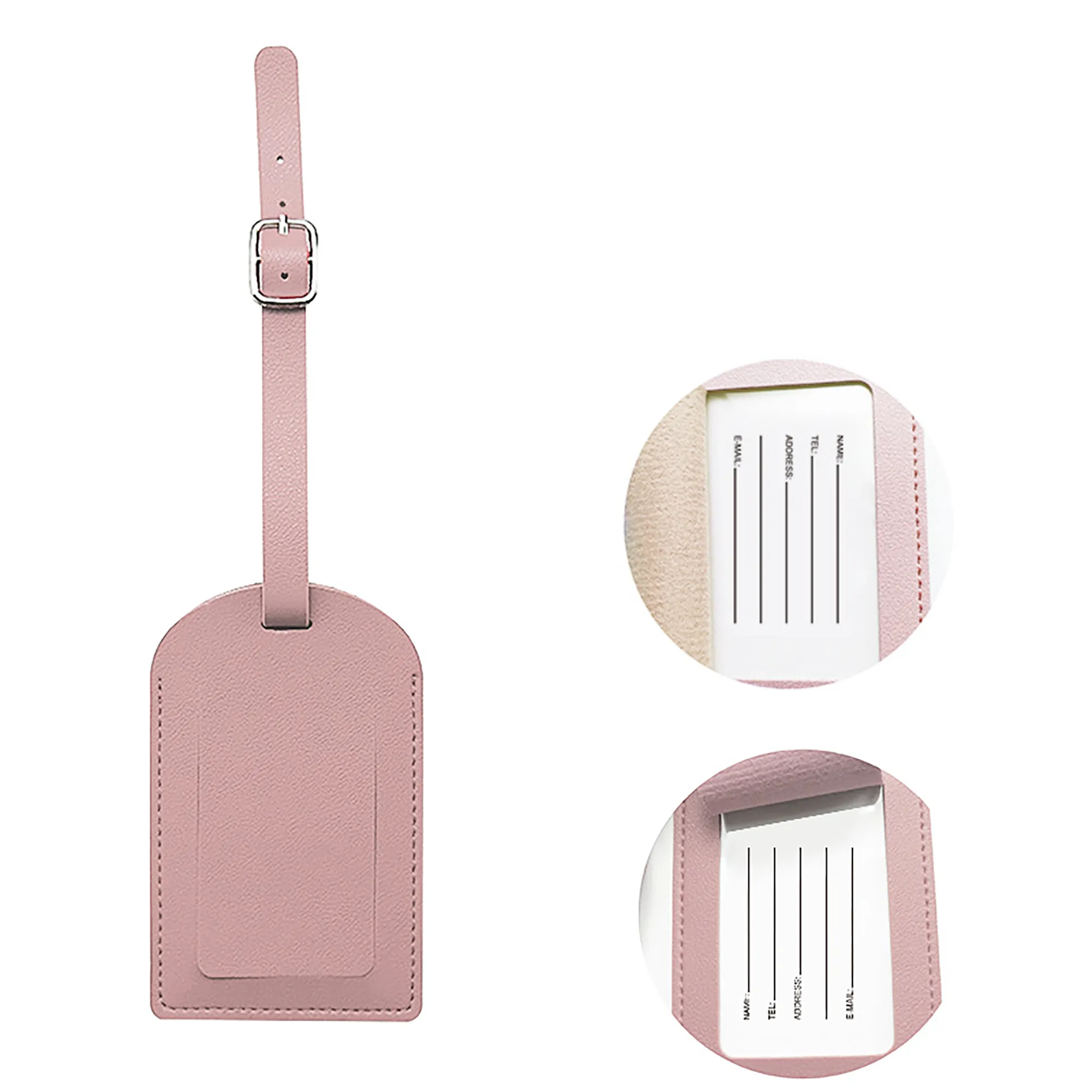 Costum Soft PU Leather Luggage Tag 8