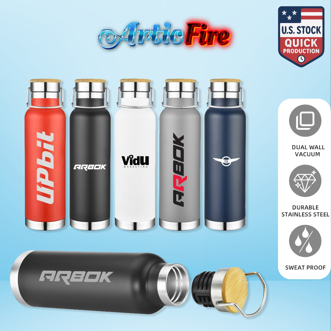 ArticFire 20oz Double Wall Stainless Steel Vacuum Tumbler with Bamboo Cap 11