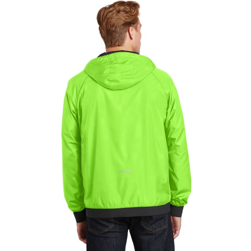 Sport-Tek Embossed Hooded Wind Jacket. 6