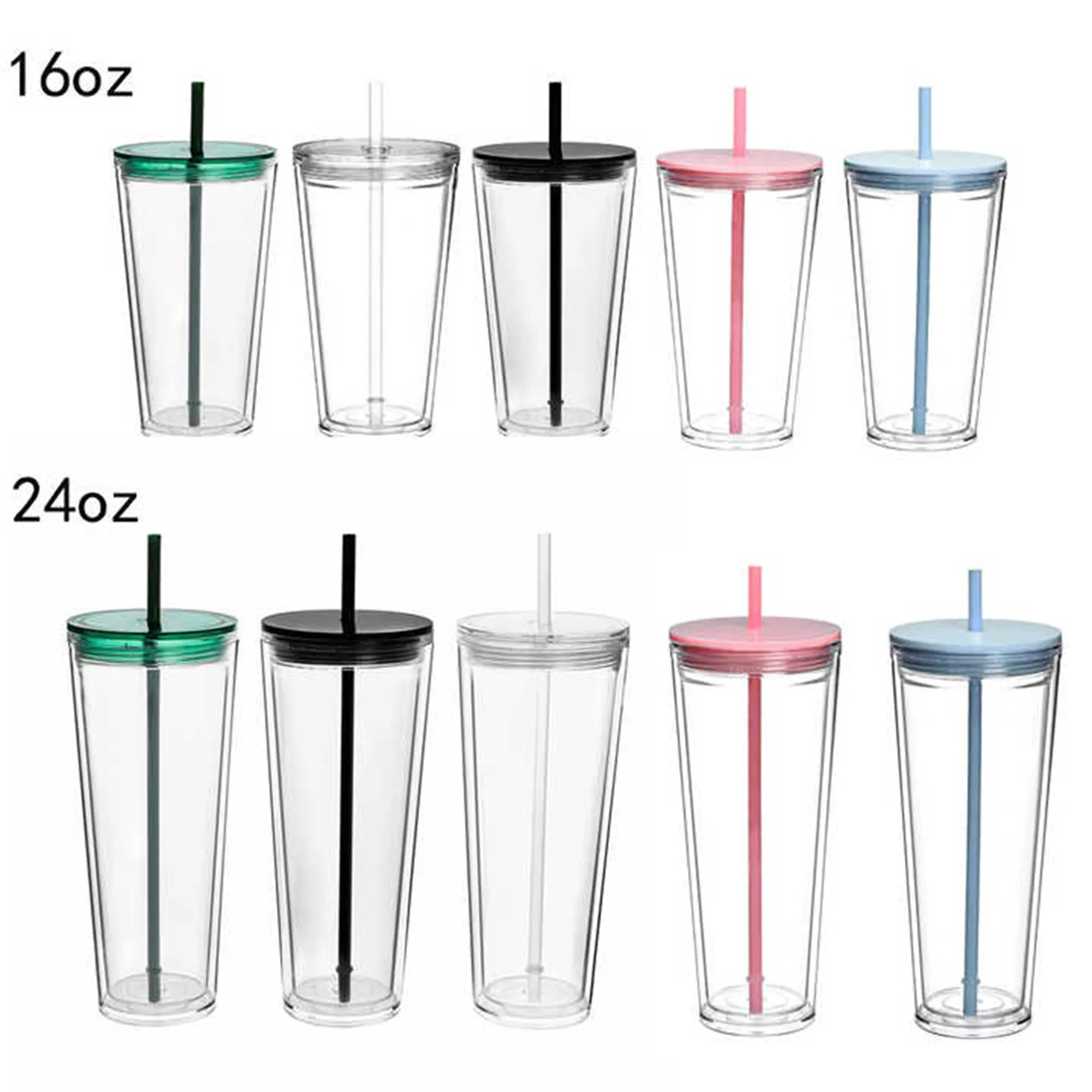 16oz Insulated Double Wall Tumbler Cup with Lid 2