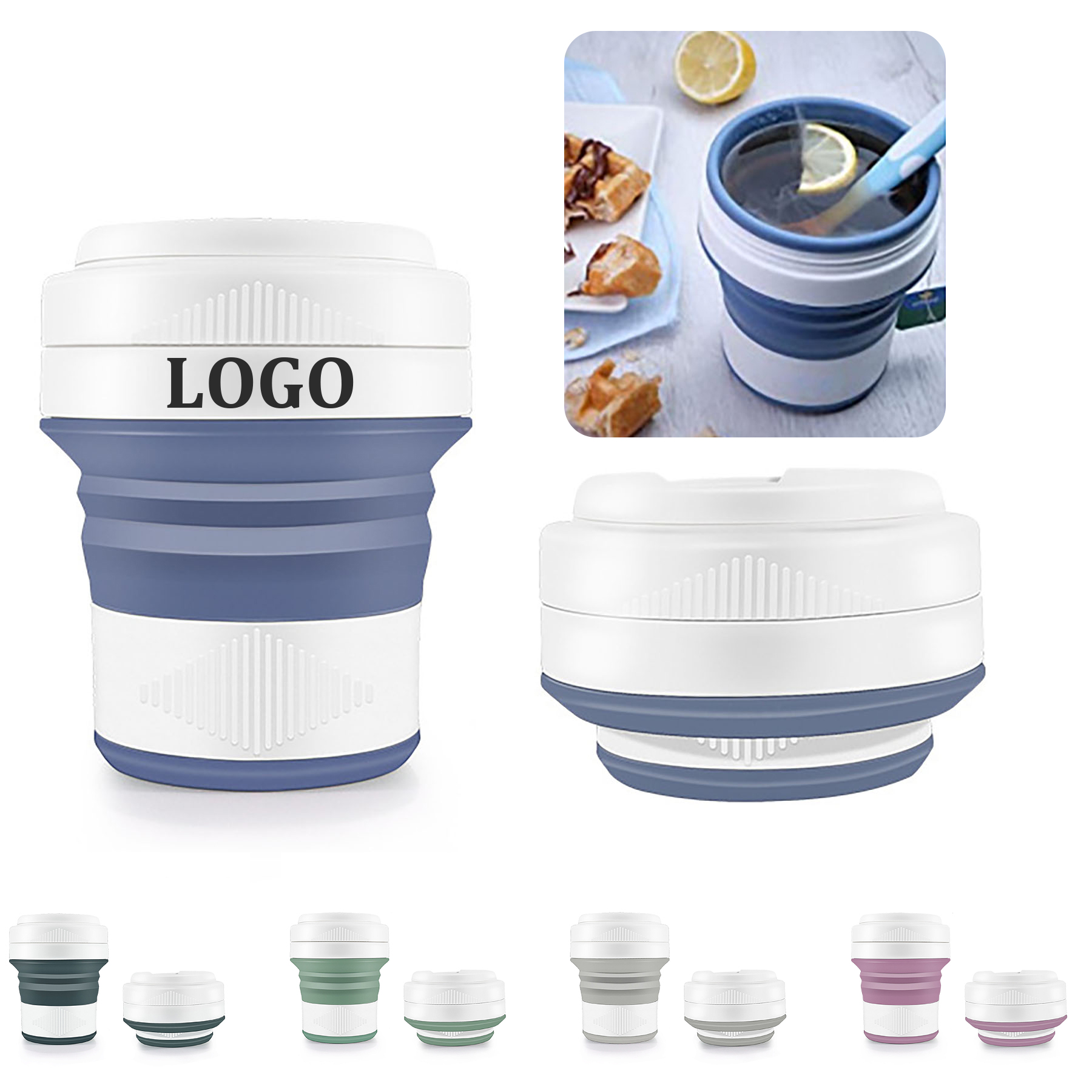 15 oz Folding Silicone Water Cup 1