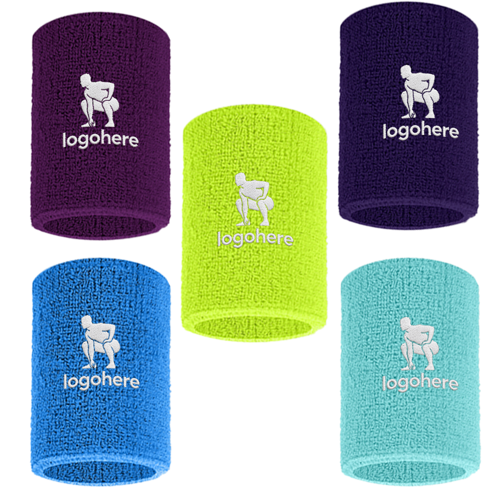 Pro Sports Sweat Embroidered Wristband 3