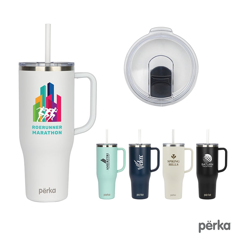 Perka® Kempton 40 oz. Double Wall, Stainless Steel Travel Mug