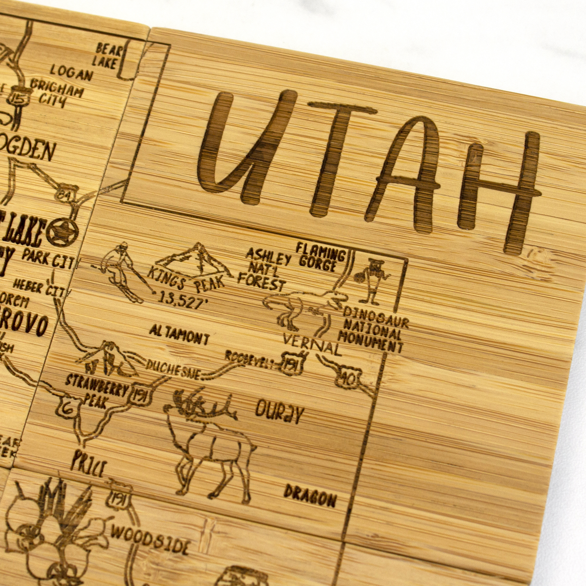 Utah Puzzle Coaster Set 11