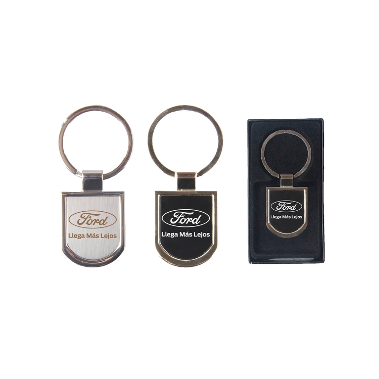 Chrome metal key holder with gift case