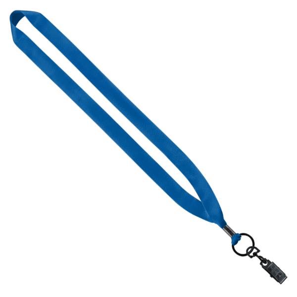 3/4" Polyester Lanyard with Metal Crimp & Bulldog Clip 49