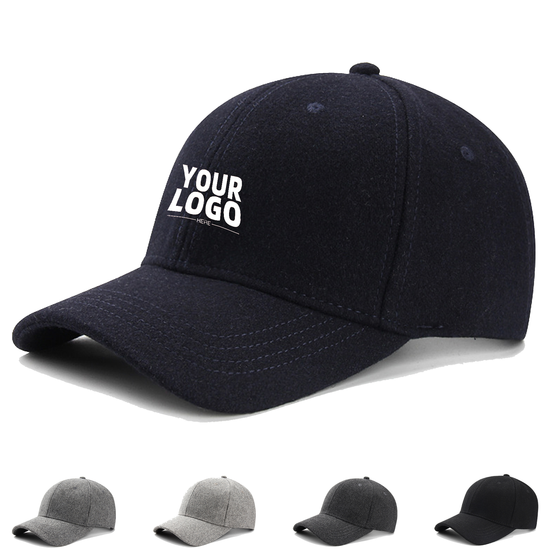 Wool Blend Structured Baseball Cap 2
