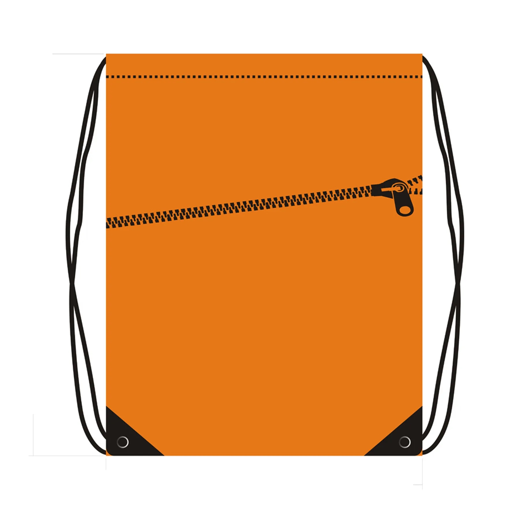 Drawstring Backpack with Zipper 3