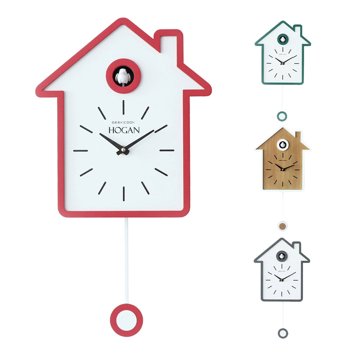 Simple and modern cuckoo house-shaped clock