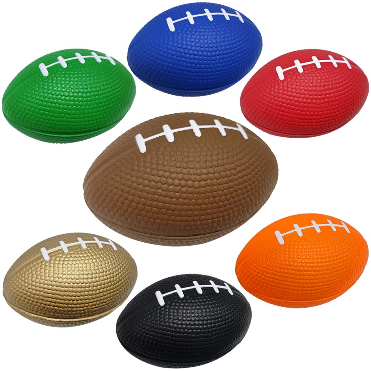 Football Stress Reliever Ball, Semi Soft And Squeezable 8