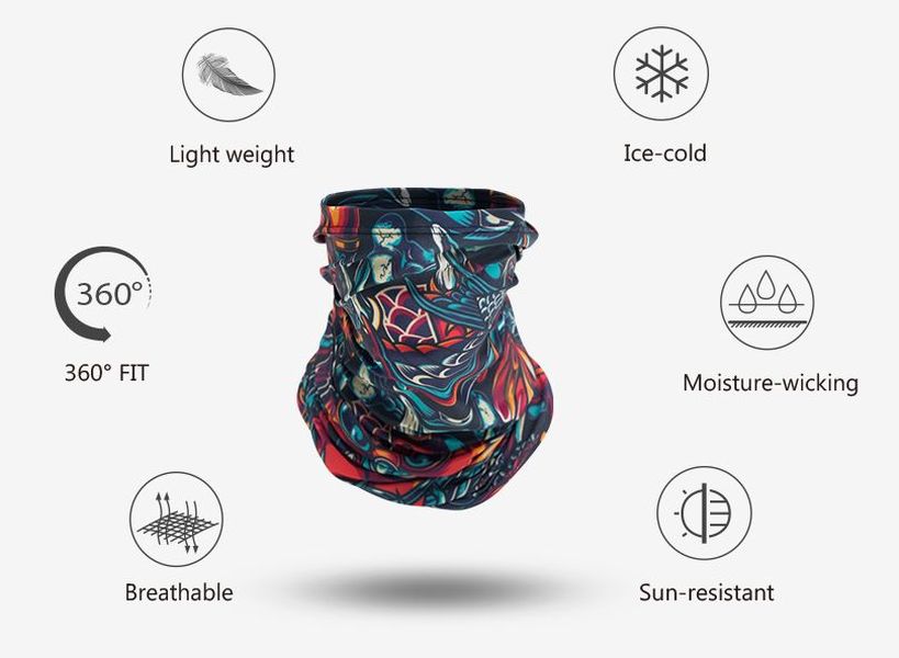 Multi-Use Neck Gaiter, Bandana w/ Full Color Sublimation 3