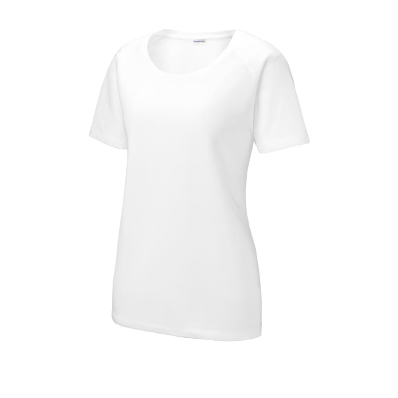 Sport-Tek Women's PosiCharge Tri-Blend Wicking Scoop Neck Raglan Tee. 26