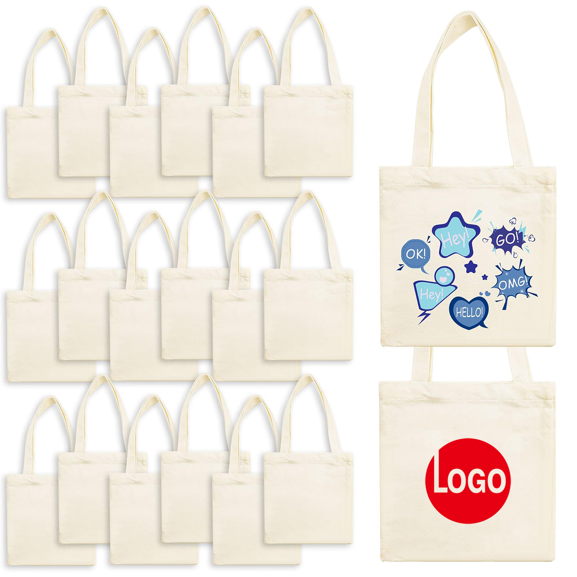 Custom Canvas Tote Bag, custom tote bag with logo imprint 1