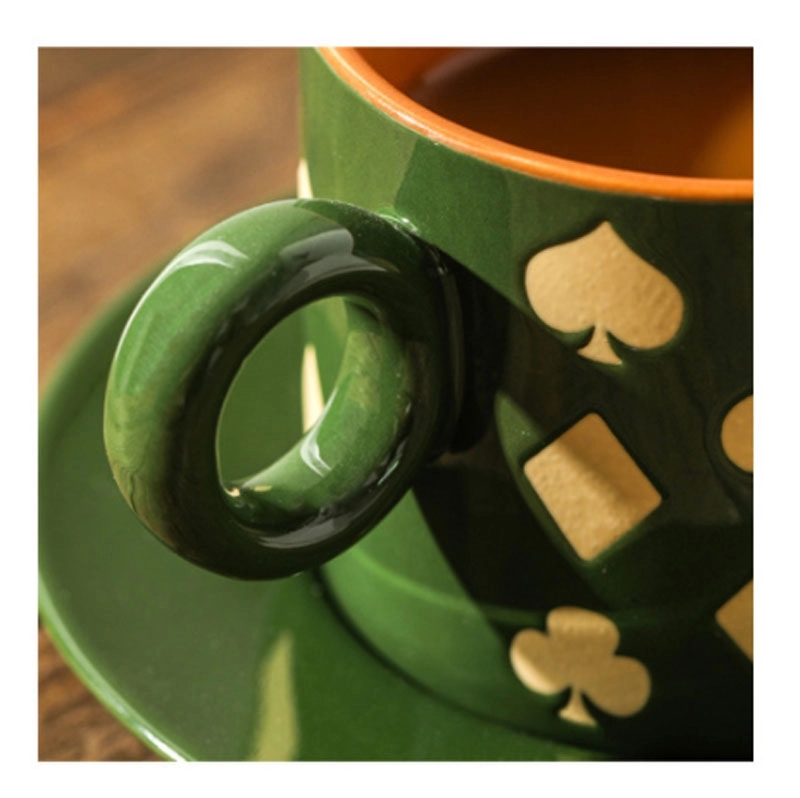Custom Coffee Cup Set with Love heart 3