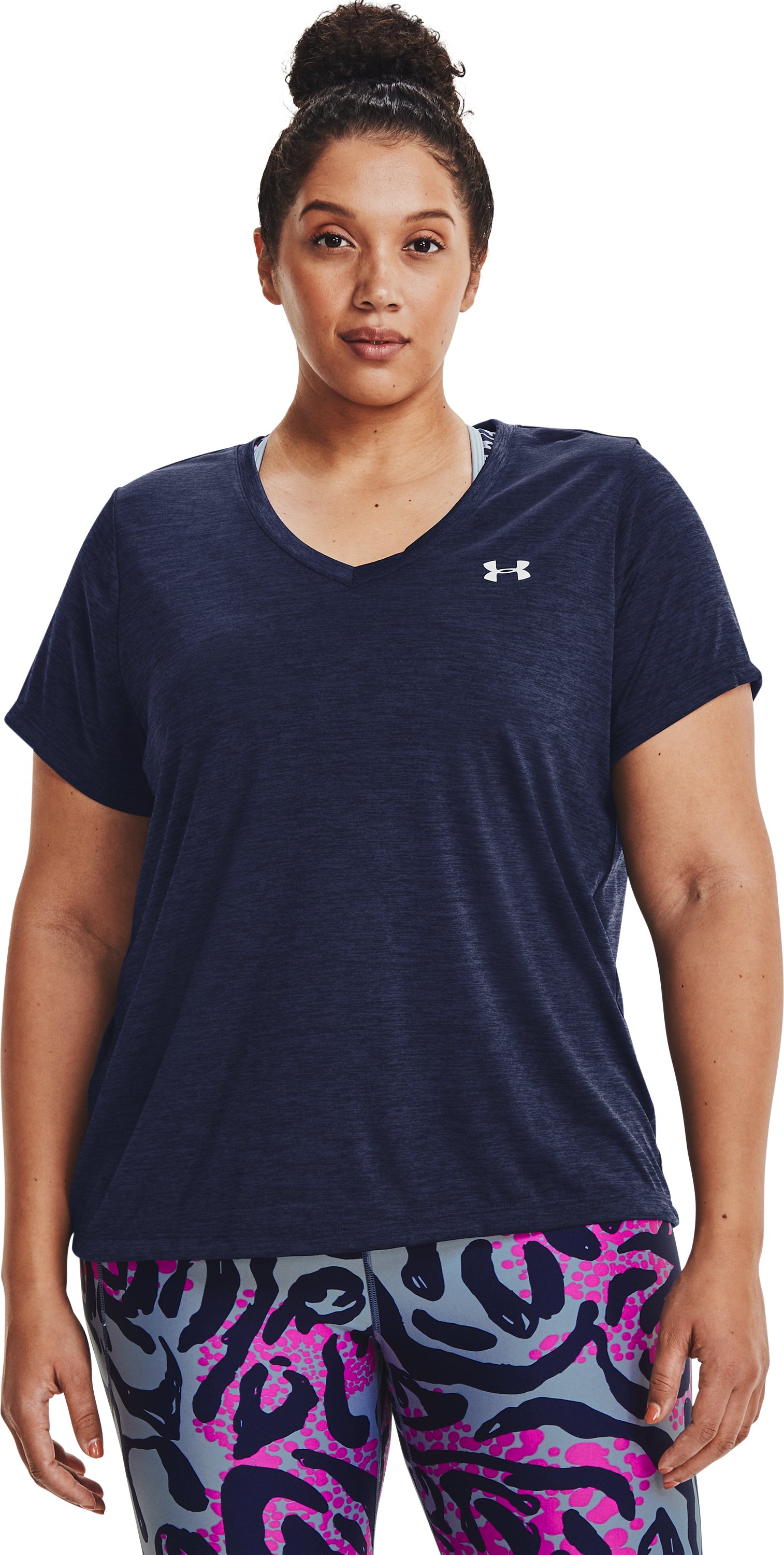 UA Tech Twist Women's V-Neck Short Sleeve 15