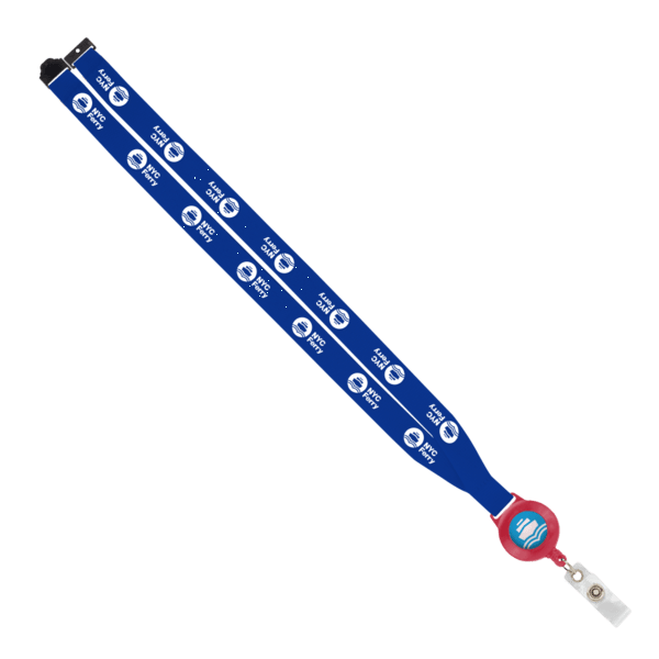 IMPORT 3/4" Polyester Lanyard with Retractable Badge Reel and IPH7 back of neck convenience release. 66
