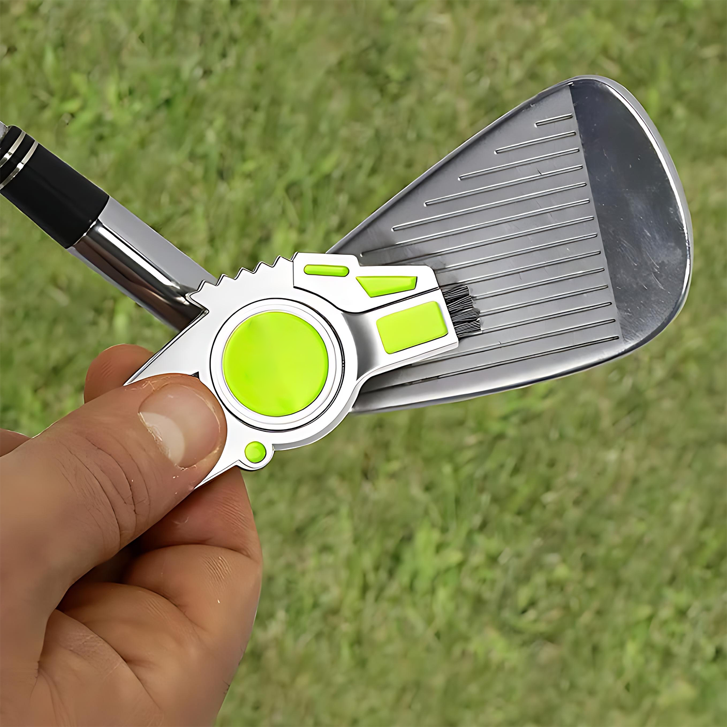 Hot Sale Creative Metal Golf Ball Brush w/ Cleaner & Fork 6