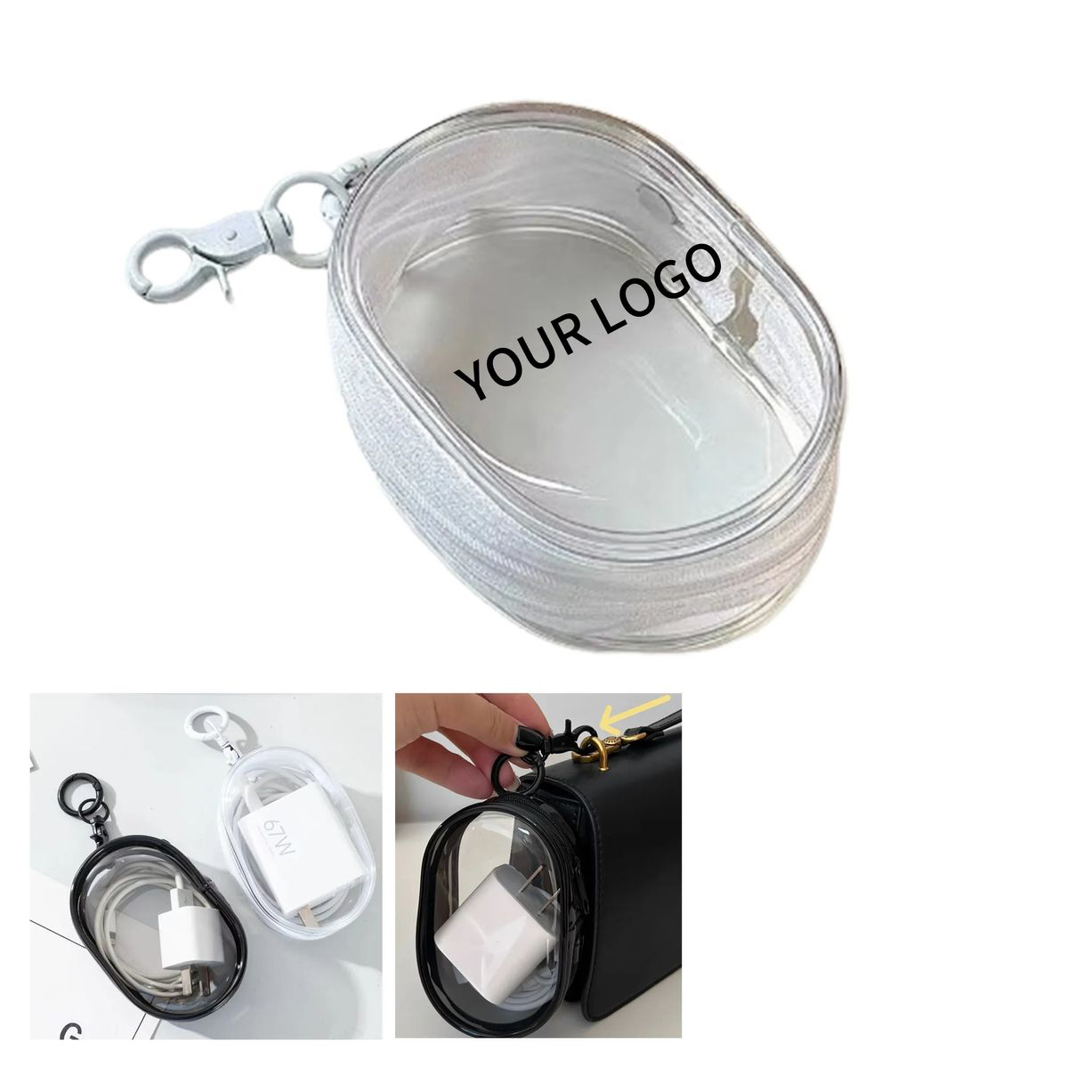 PVC Clear Lid Headphone Carry Pouch 1
