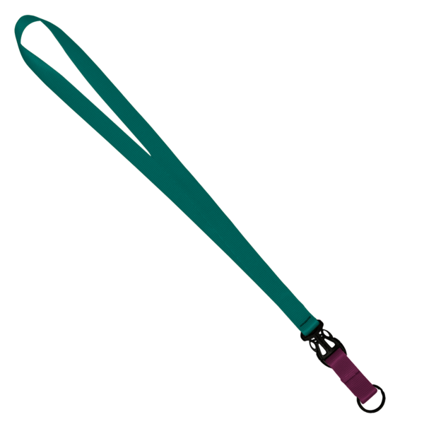 3/4" Multi color (Top and bottom) Nylon Lanyard with Plastic Slide Buckle R 183