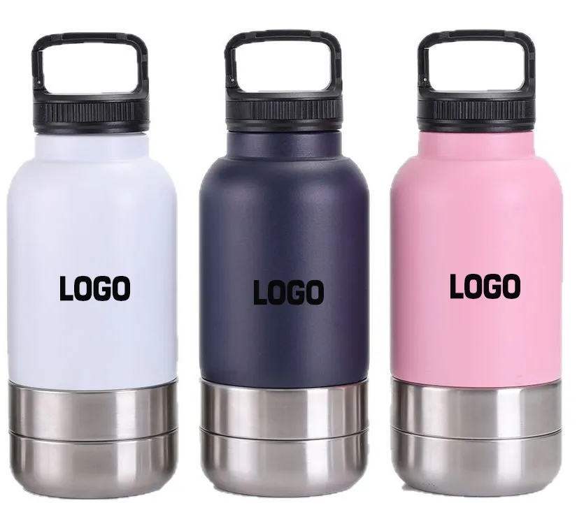 32 oz Insulated Dog Water Bottle with Bowls 4