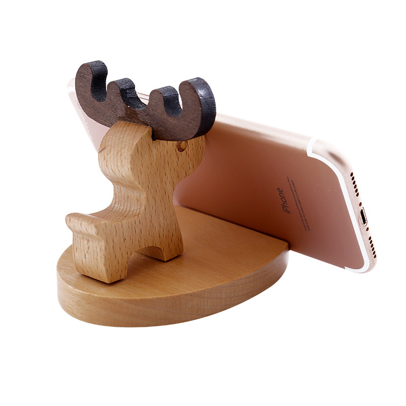 Deer Shaped Wooden Phone Holder 7