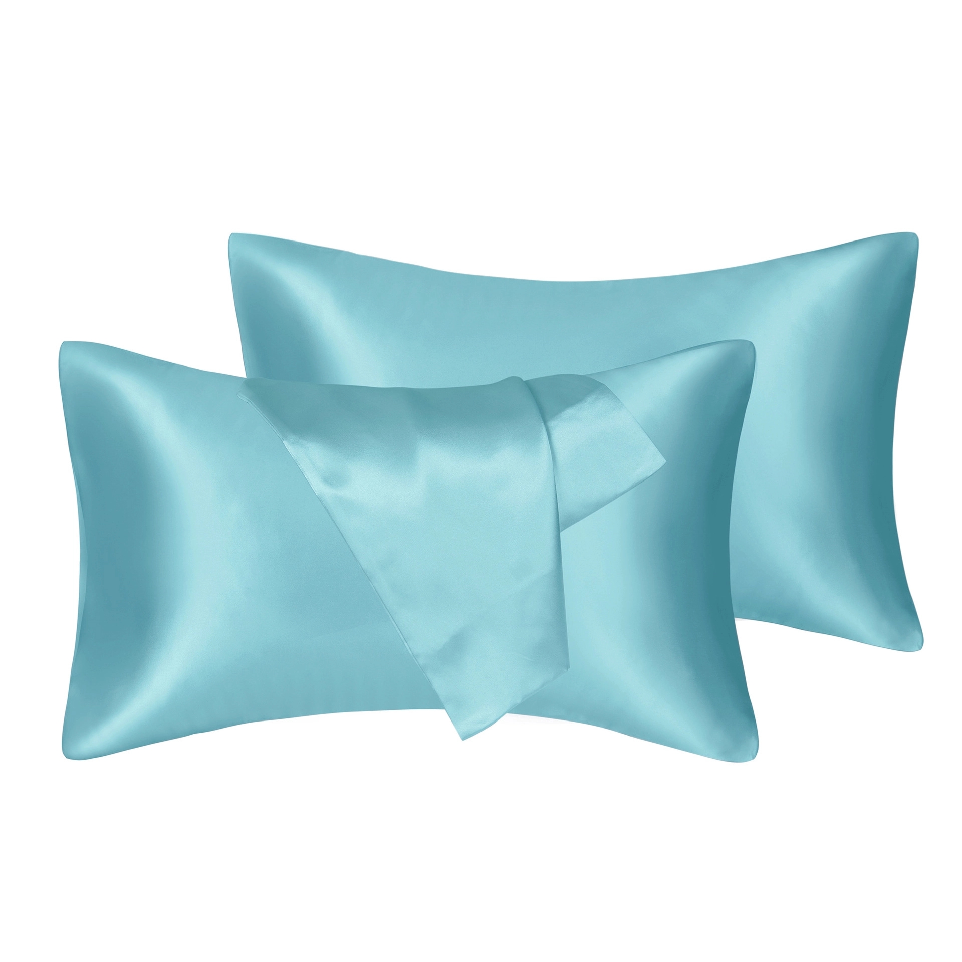 Silk Satin Pillowcase 2 Pack, Standard/Queen /King Size 4