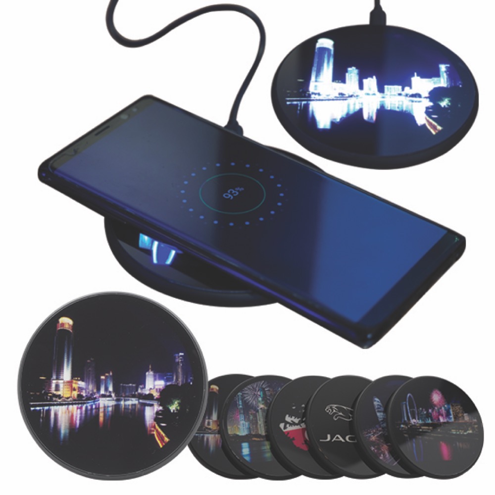 Logo Bright "Glass" Fast Speed Wireless Charger 5