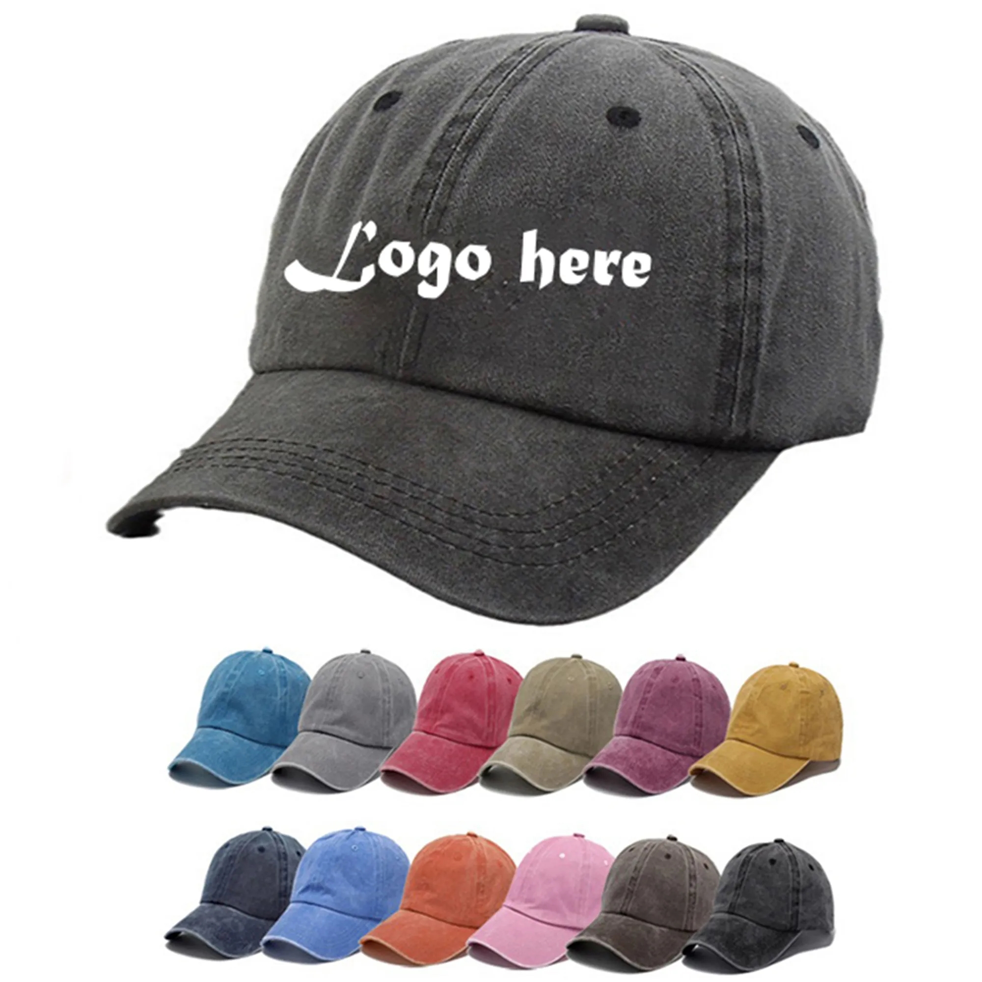Embroidered Washed Baseball Cap 2