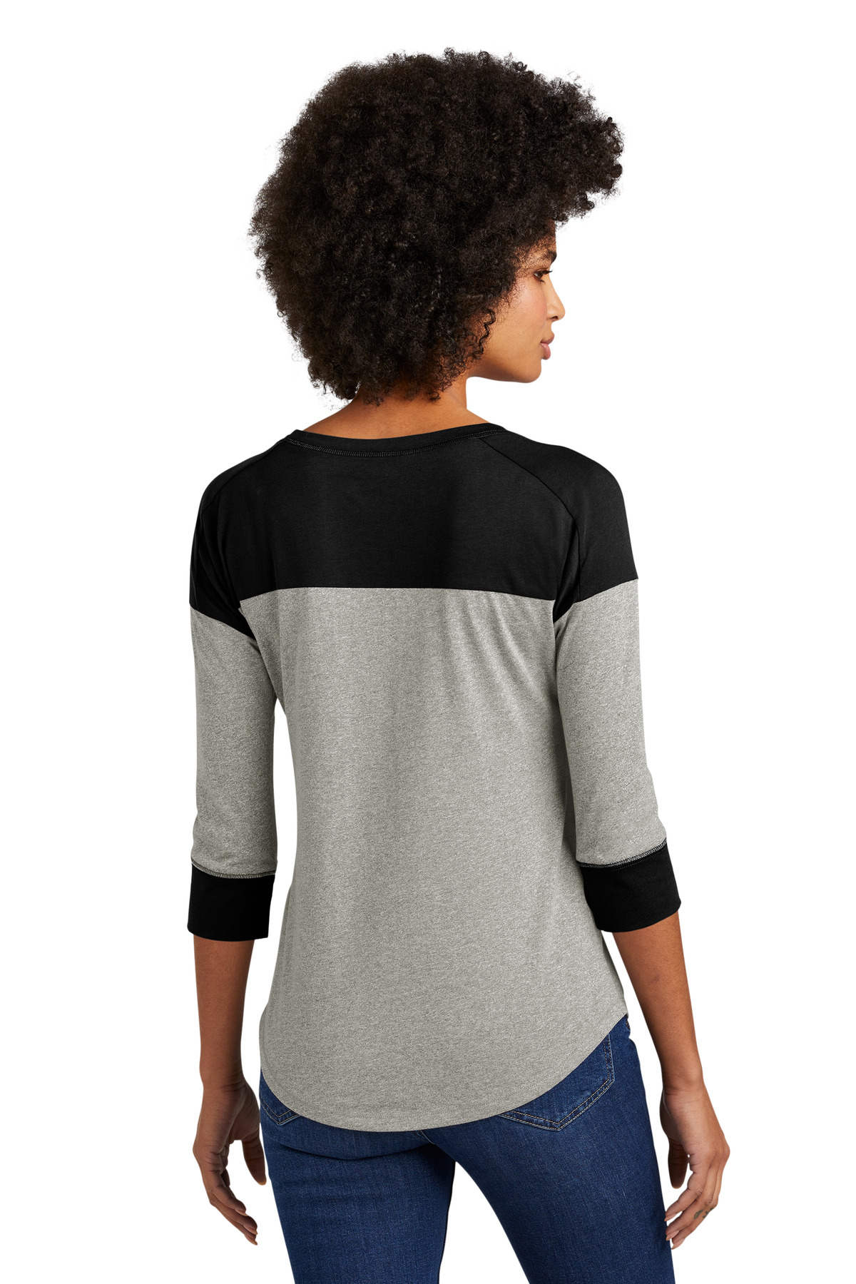 New Era Women's Heritage Blend 3/4-Sleeve Baseball Raglan Tee. LNEA104 38