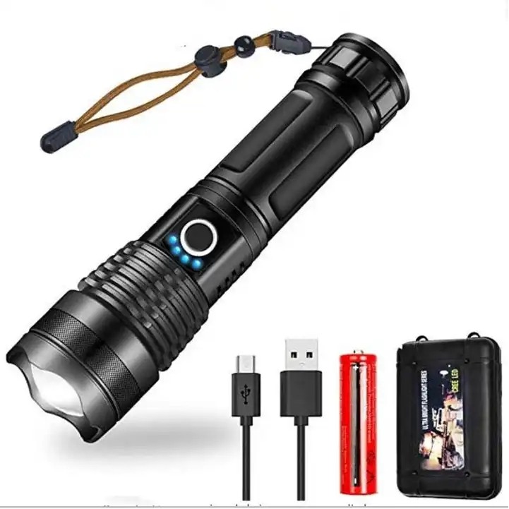 LED USB Rechargeable Torch Light For Camping 7
