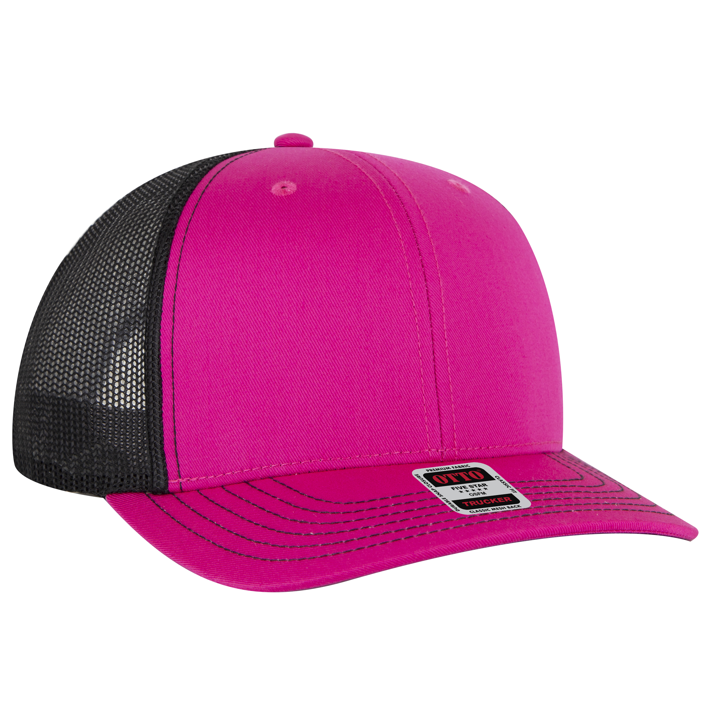 OTTO CAP® 6 Panel Mid Profile Mesh Back Trucker Hat 16