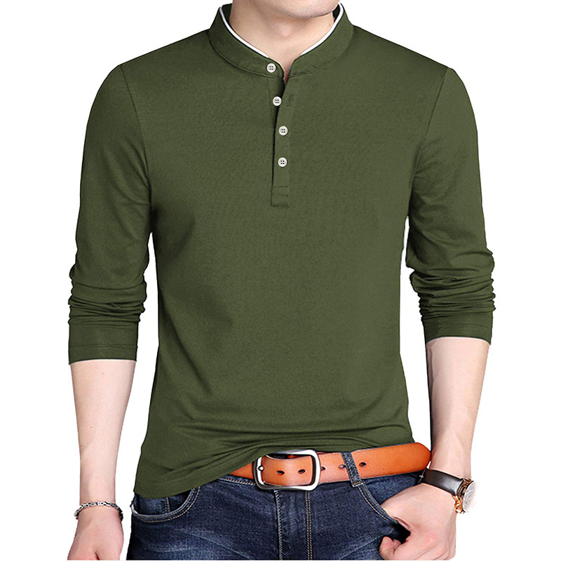 Solid Color Long Sleeve T-shirt 3