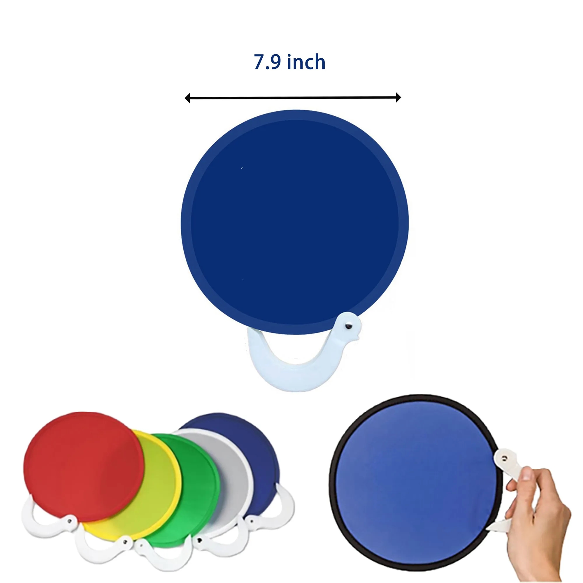 Foldable Round Disc Fans Pouch Trade Show Personal Giveaways 1