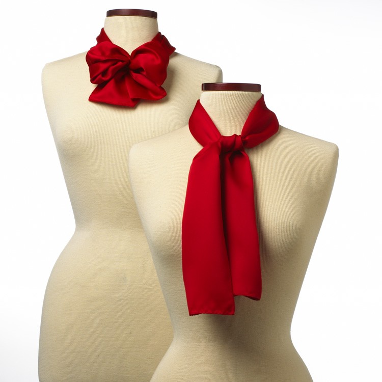 Red Silk 10" x 54" Scarf 2