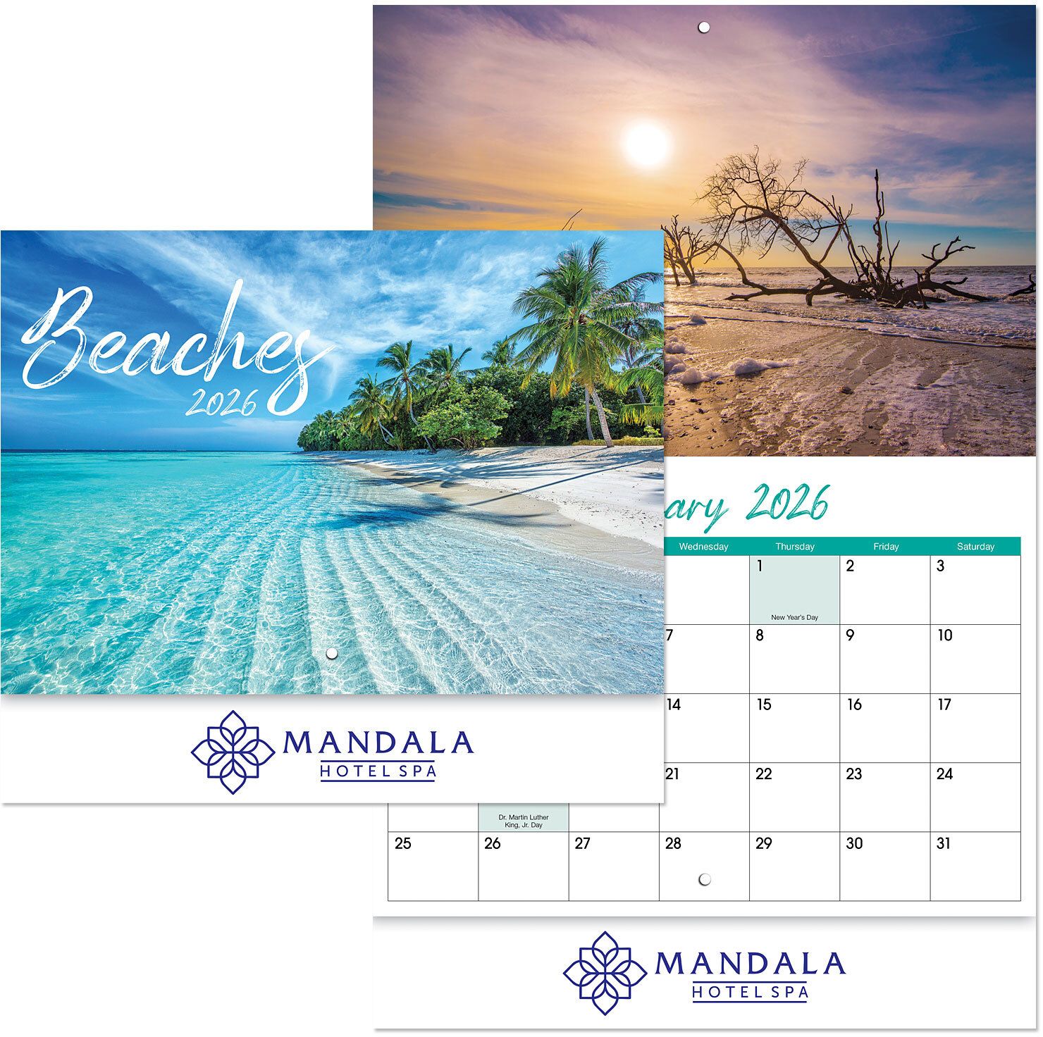 BEACHES STAPLED WALL CALENDAR 8