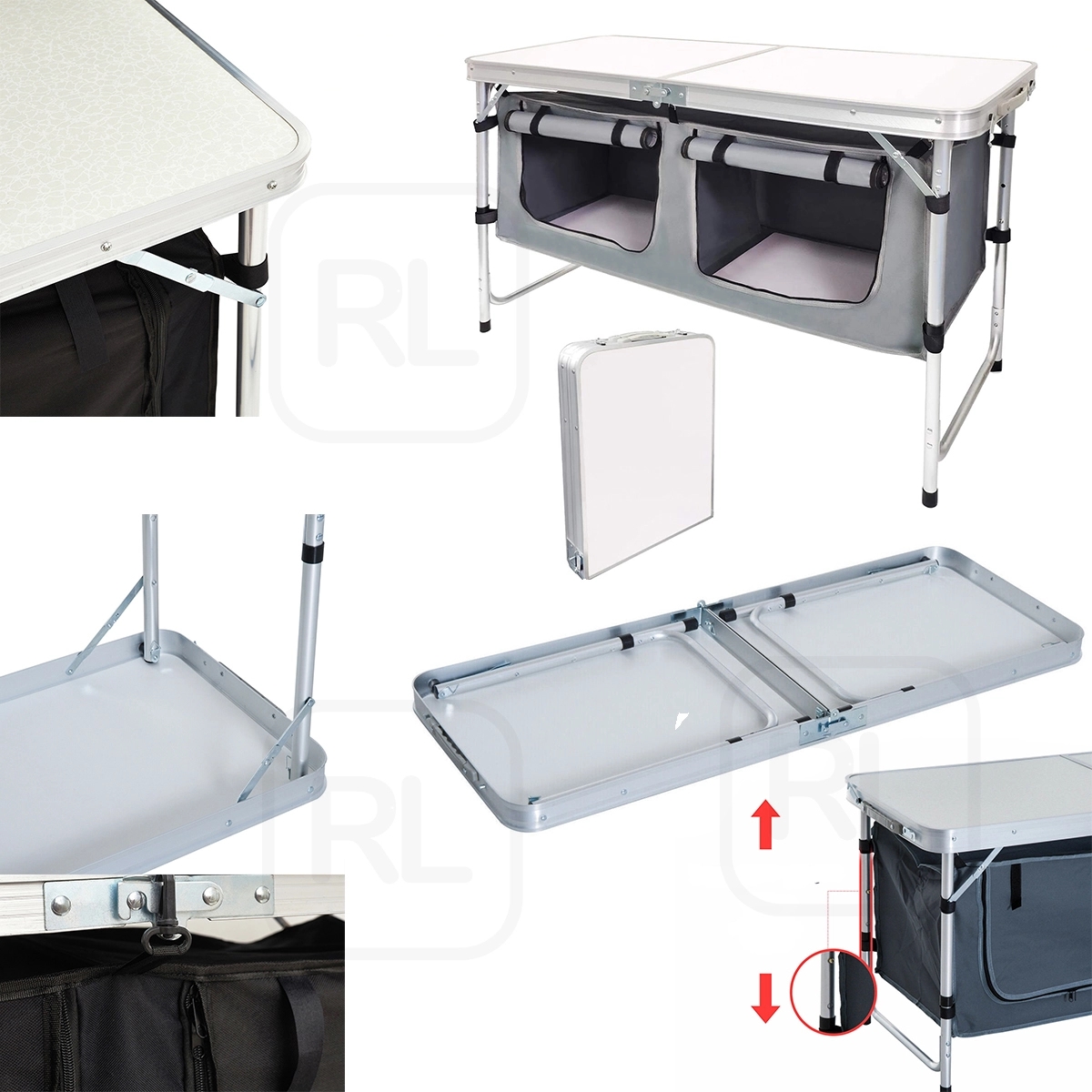 Camping Table with Adjustable Legs for Beach 3