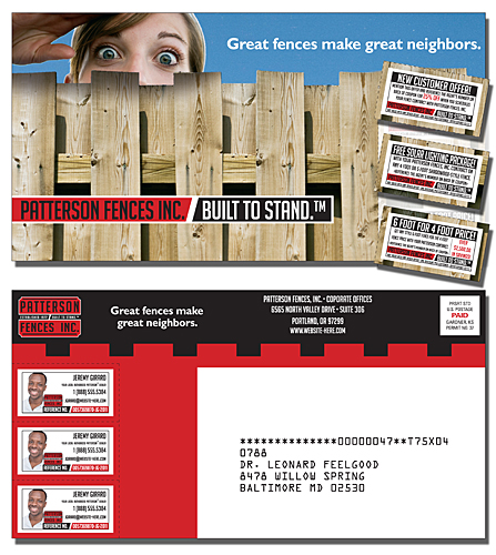 PostCard with 3 Perforated Coupons (10.5x5.5 Square Corners) 2