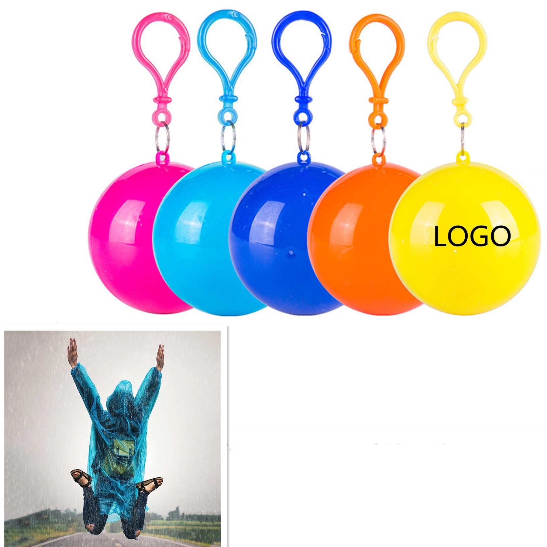 Advertising Disposable Raincoat for Adults with Ball 2