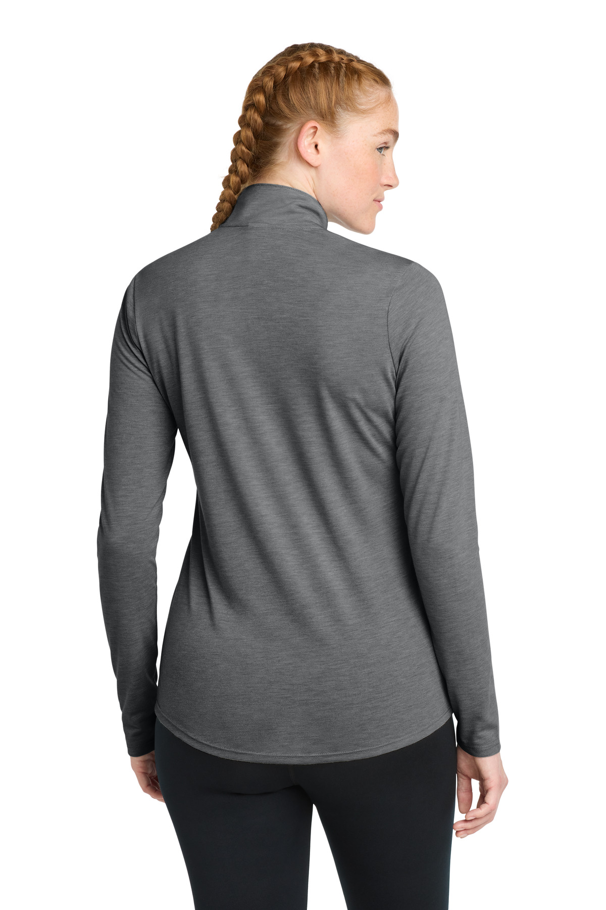 Sport-Tek Women's PosiCharge Tri-Blend Wicking 1/4-Zip Pullover. LST407 5