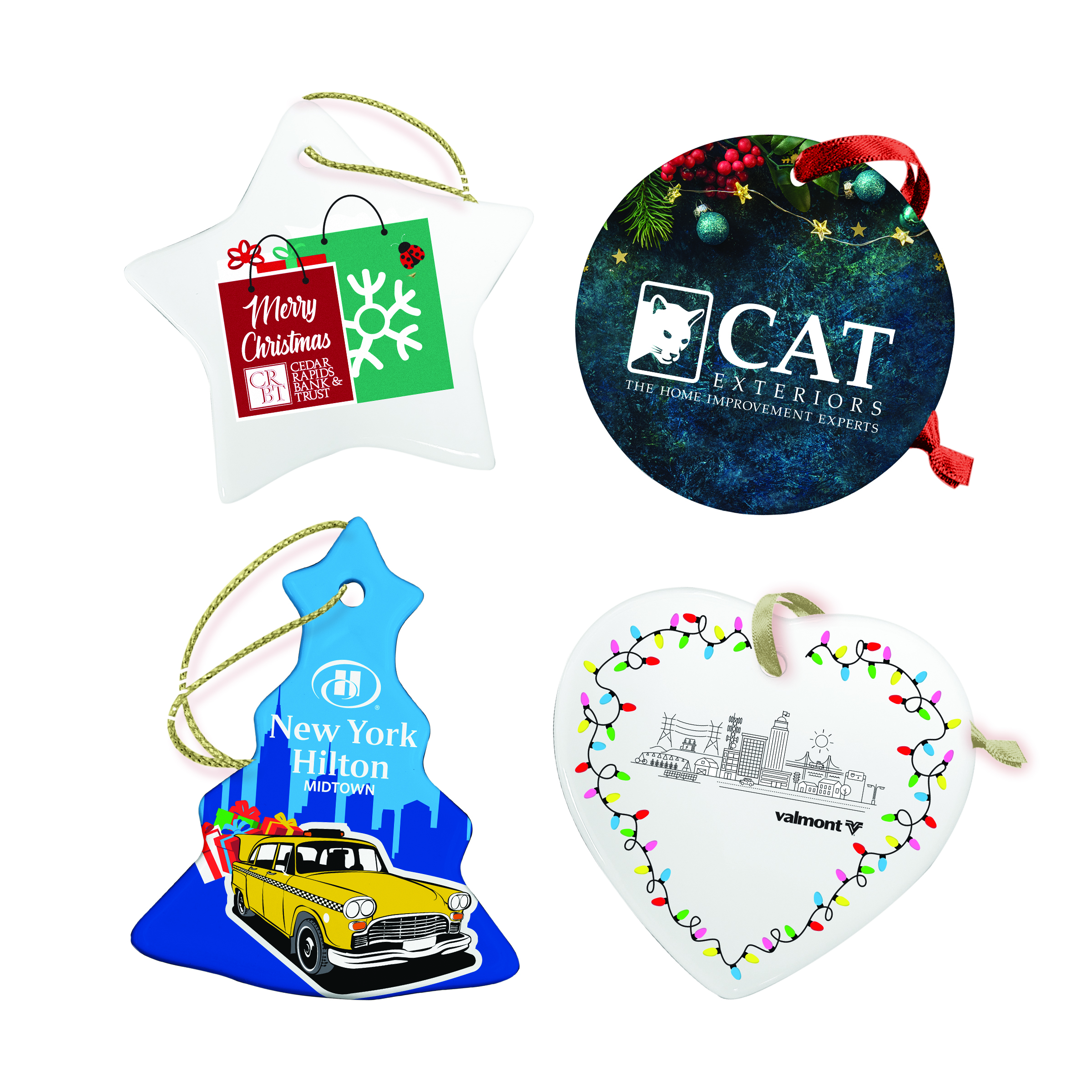 Round Ceramic Holiday Ornament 2