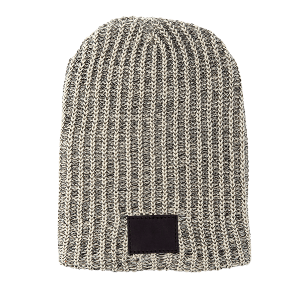 Haberdasher Knit Beanie with Leather Patch 10