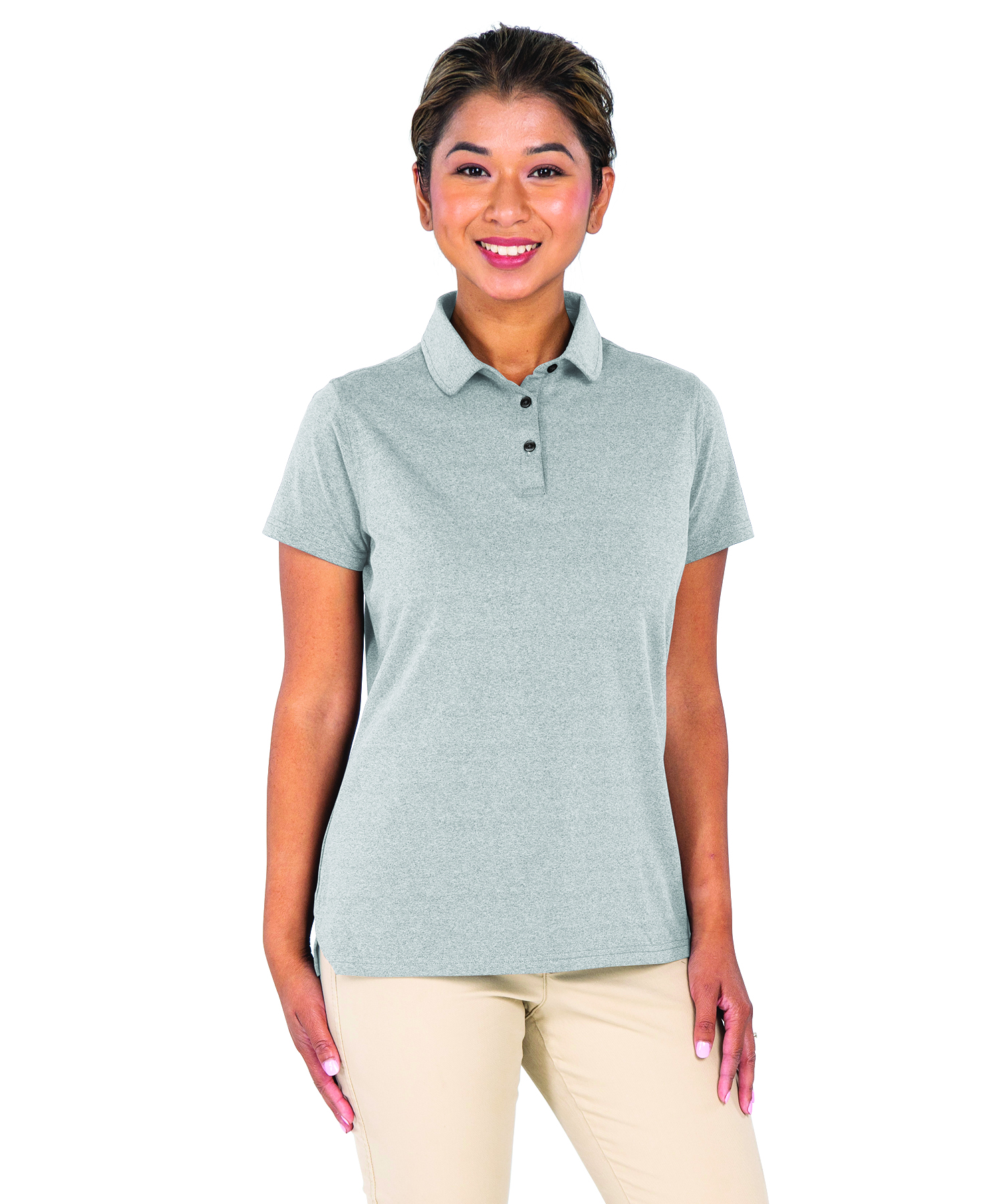 Women's Heathered Eco-Logic Stretch Polo 6