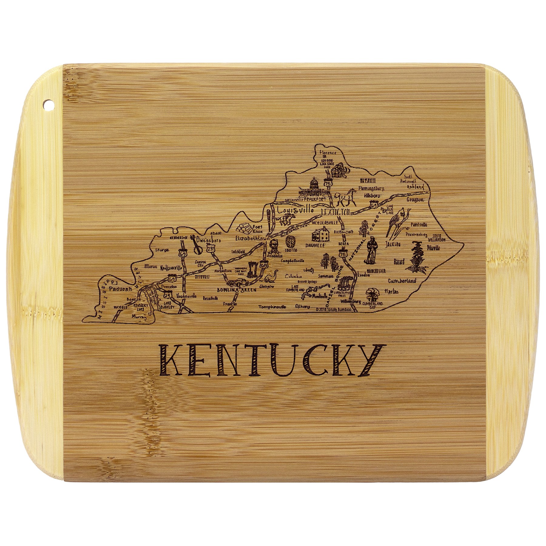 A Slice of Life Kentucky Serving and Cutting Board 6