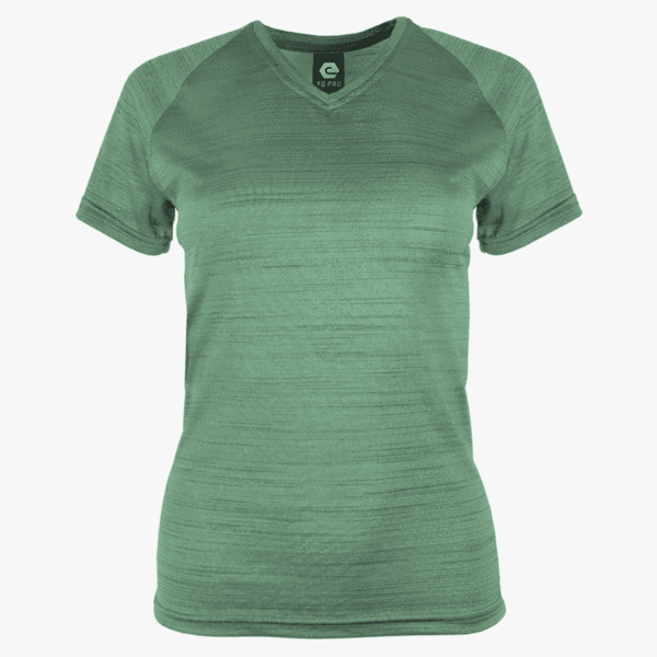 #G122 / Defender Heather Women's V-Neck Tee 1