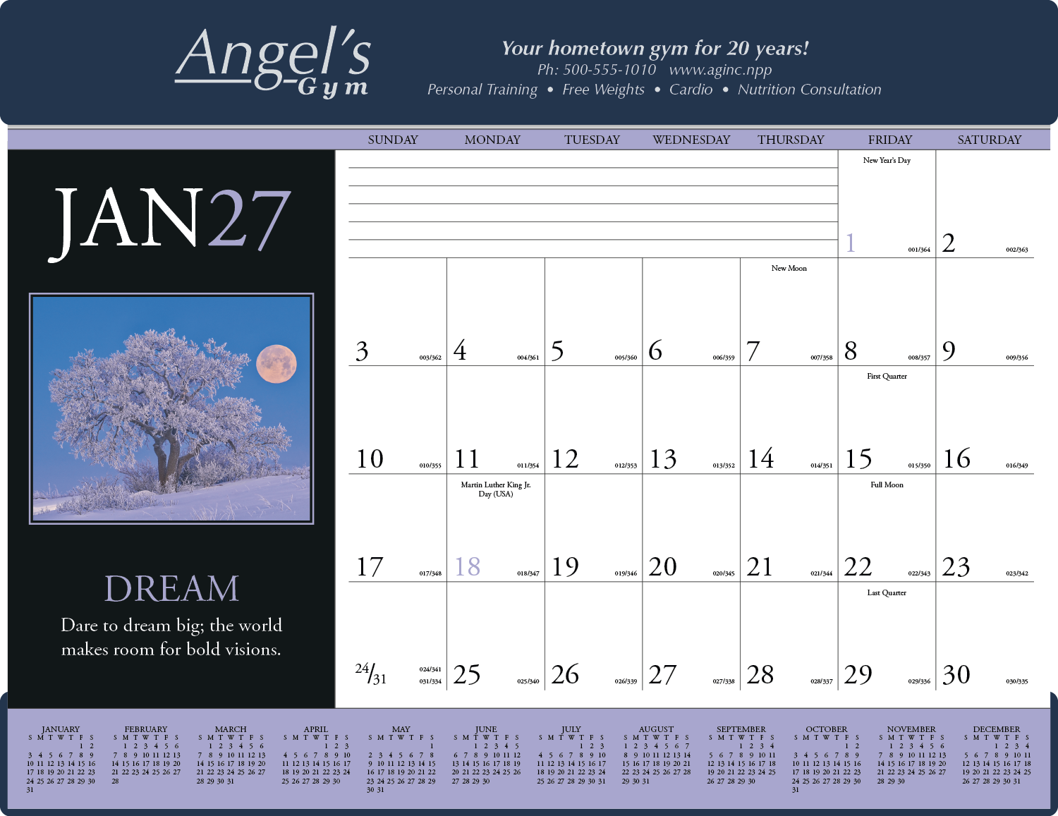 Triumph® Calendars Motivations Desk Pad 20
