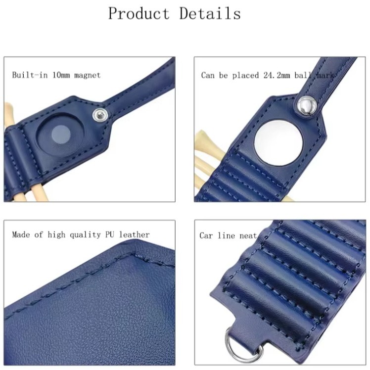 PU Leather Portable Outdoor Golf Tee Organizer Pouch 1